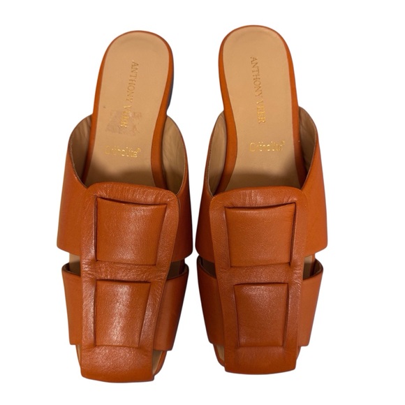 Anthony Veer Shoes - Anthony Veer Leather Woven Mules Cognac Size 7 Shoes